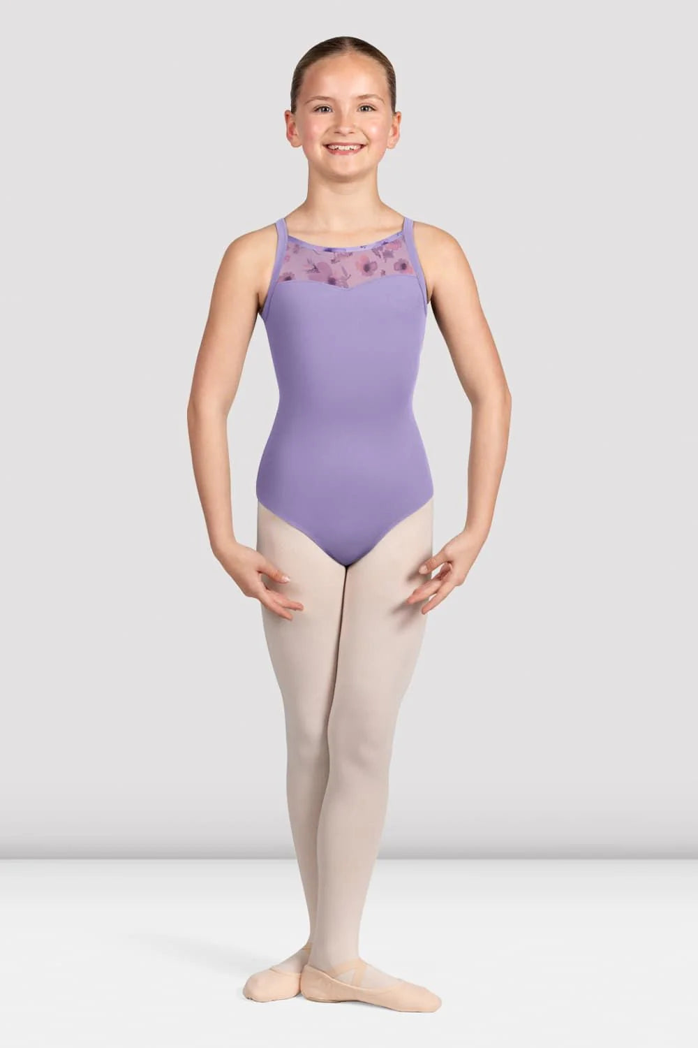 Bloch - Girls Lila Floral Camisole Leotard - CL5237